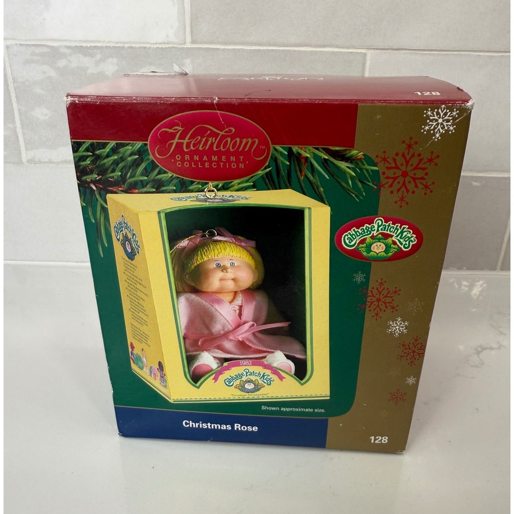 Carlton Cards Cabbage Patch Kids Christmas Rose Ornament 2004 Pink Robe 128